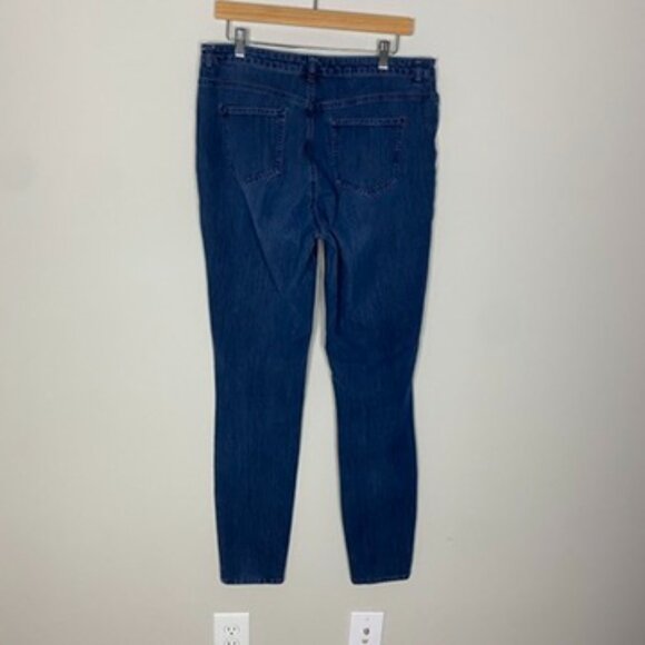 Long Tall Sally Skinny Jeans 33" Inseam Dark Wash Womens 14 - Picture 3 of 7